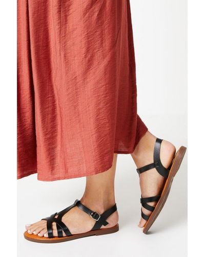 Dorothy Perkins Good For The Sole: Megan Flexi Sole Flat Sandals - Orange