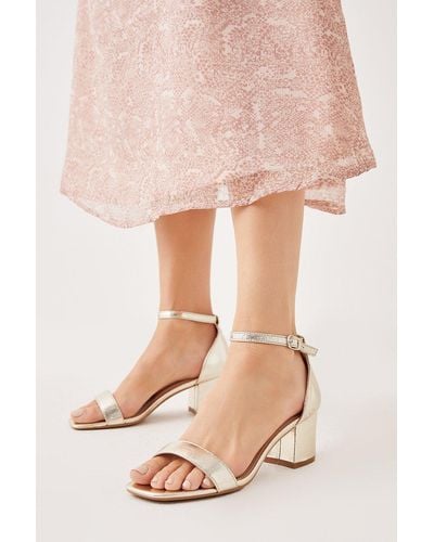 Dorothy Perkins Sammy Low Block Barely There Heels - Pink