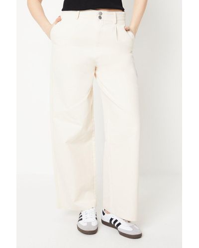 Dorothy Perkins Double Button Front Trouser - White