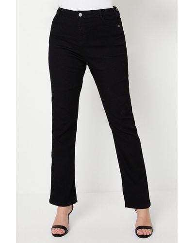 Dorothy Perkins Curve Comfort Stretch Bootcut Jeans - Black