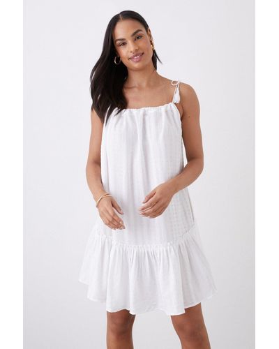 Dorothy Perkins Mini Tassel Beach Dress - White