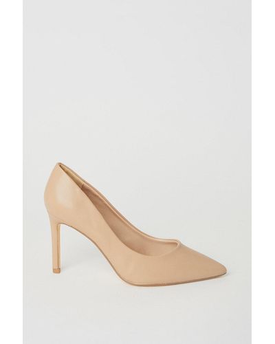 Dorothy Perkins Wide Fit Dash Pointed Court Shoes - Natural