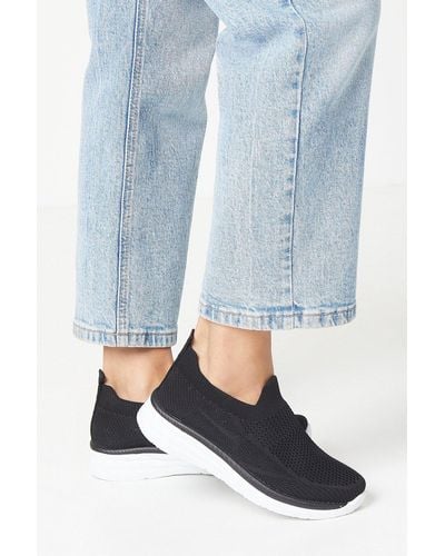 Dorothy Perkins Good For The Sole: Annabel Knitted Slip On Trainers - Blue