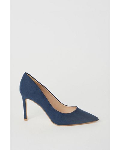 Dorothy Perkins Wide Fit Dash Pointed Court Shoes - Blue