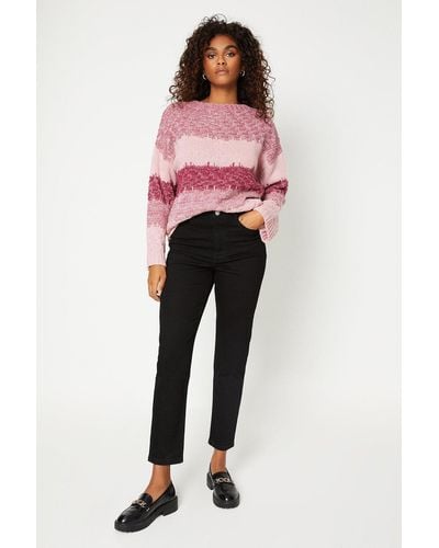 Dorothy Perkins Stripe Knitted Jumper - Red