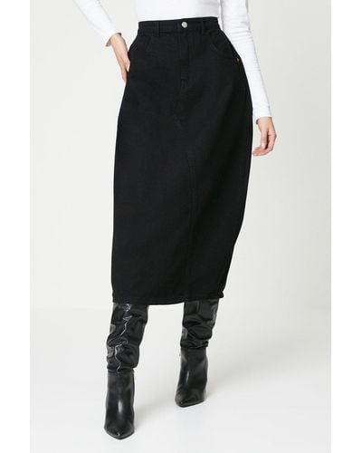 Dorothy Perkins Seam Detail Maxi Skirt - Black