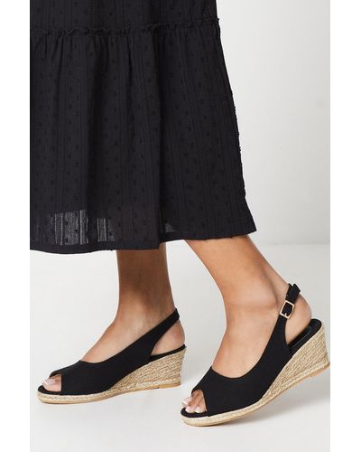 Dorothy Perkins Good For The Sole: Reese Espadrille Wedge Sandals - Black