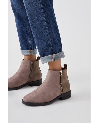 Dorothy Perkins Good For The Sole: Extra Wide Fit Megan Comfort Ankle Boots - Blue
