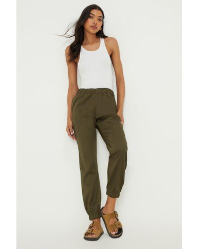Dorothy Perkins Cargo Cuffed Jogger Trousers - Green