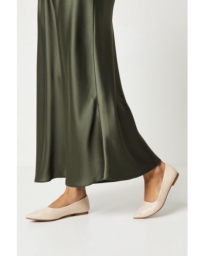 Dorothy Perkins Petunia Pointed Ballerina Court Shoes - Green