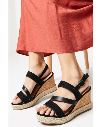 Dorothy Perkins Good For The Sole: Extra Wide Fit Hannah Asymmetric Wedges - Pink