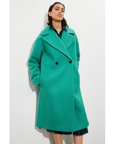 Dorothy Perkins Tall Oversized Boucle Coat - Green