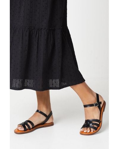 Dorothy Perkins Femelu Faux Leather Interwoven Sandals - Black