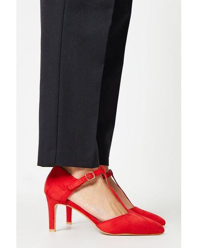 Dorothy Perkins Good For The Sole: Emma Wide Fit Pointed Open Courts - Red