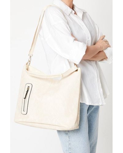 Dorothy Perkins Tiana Medium Slouch Shoulder Bag - White