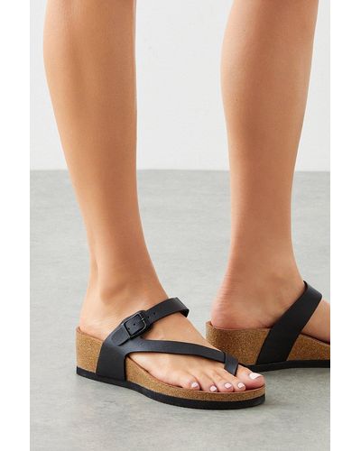 Dorothy Perkins Riley Comfort Footbed Wedges - Black