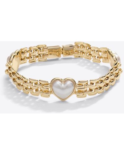 Draper James Pearl Heart Bracelet - White