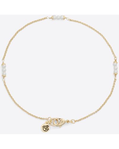 Draper James Pearl Trio Anklet In Gold - White