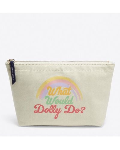 Draper James What Would Dolly Do Rainbow Cosmetic Pouch - White