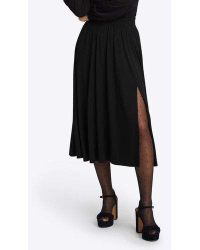 Draper James Knit Midi Skirt In Black