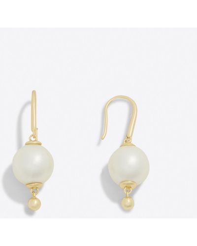 Draper James Pearl Gold Bead Earrings - White
