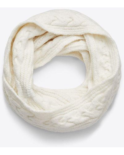 Draper James Cable Knit Infinity Scarf - White
