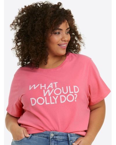 Draper James What Would Dolly Do Pink T-shirt