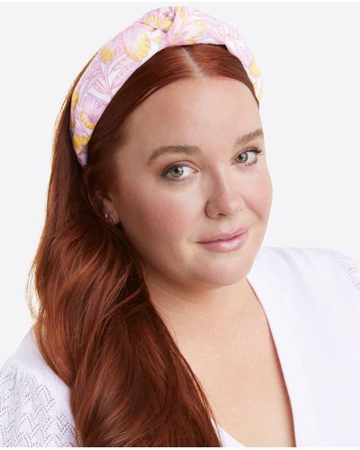 Draper James Knot Headband In Lilly Floral - Pink