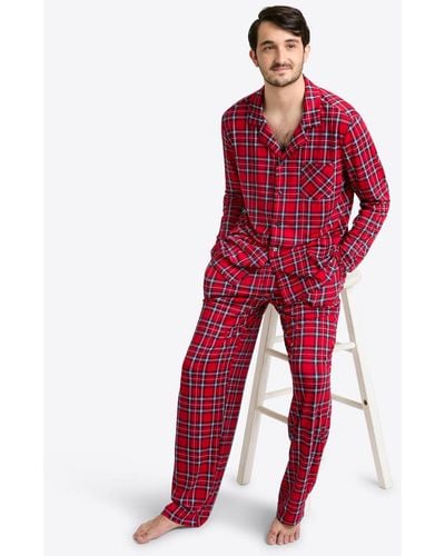 Draper James Men's Long-sleeve Pajama Set In Angie Plaid - Red