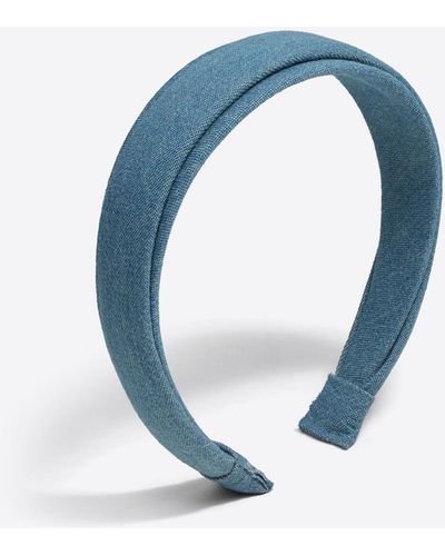 Draper James Pleated Headband In Denim - Blue