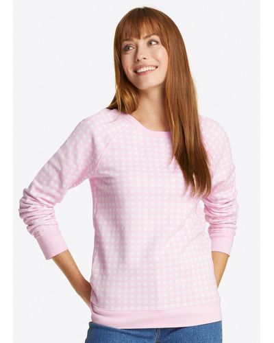 Draper James Natalie Sweatshirt In Gingham - Pink