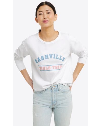 Draper James Nashville Girls Trip Sweatshirt - White