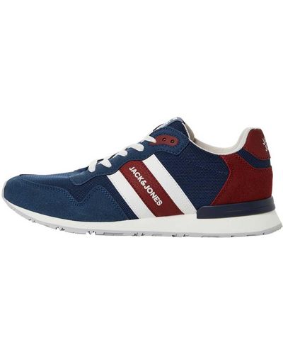 Jack & Jones STELLAR MECH Marine / Red - Free delivery  Spartoo NET ! -  Shoes Low top trainers Men USD/$65.50