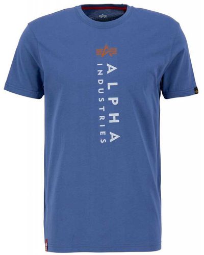 for Industries Alpha Industries Men | T-shirt in Apha Short An Lyst Seeve Orange Apha