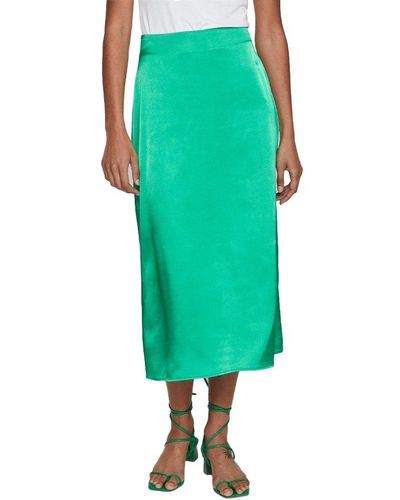 vila multicolor satin maxi skirt