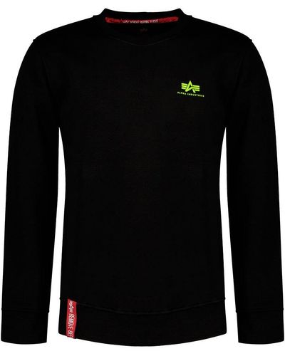 | Alpha Industries for Sweatshirt Man Basic in Carbon Lyst Men Black