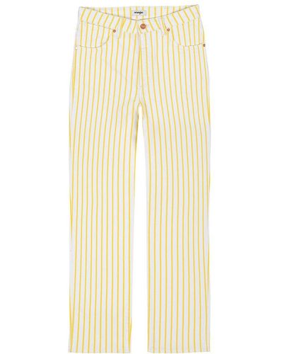 Wrangler Wmdz46i Straight Mom Fit Jeans - Yellow