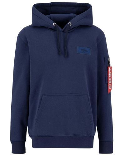 Alpha Industries Apha Indutrie Doted Hoodie An in Blue for Men | Lyst