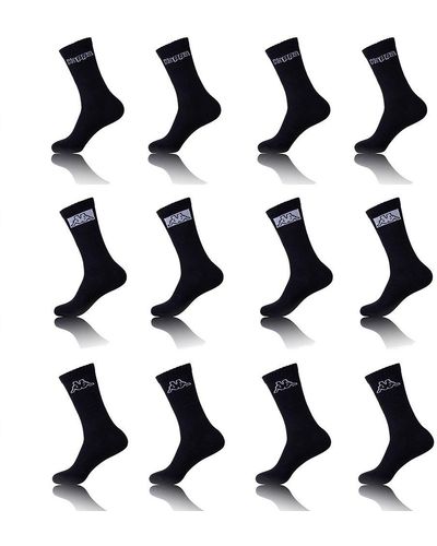 Kappa Socks 12 Pairs - Black
