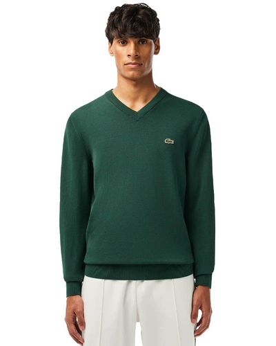 Green Lacoste Sweaters and knitwear for Men | Lyst