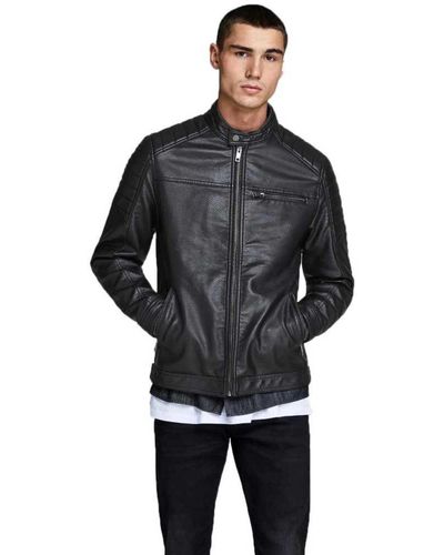 Men's Jack & Jones Leather jackets from $44 | Lyst