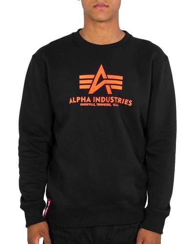 Alpha Industries Basic Carbon Sweatshirt Man in Black for Men | Lyst