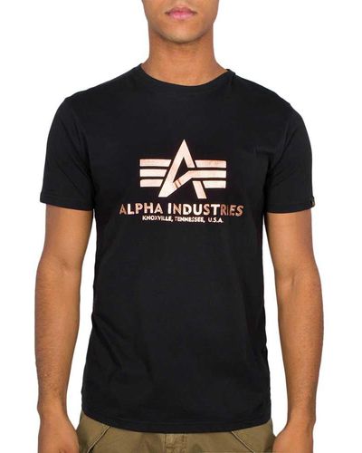 for An Alpha | Industries Baic in Men Eeve Apha T-hirt Lyst Hort T Indutrie White