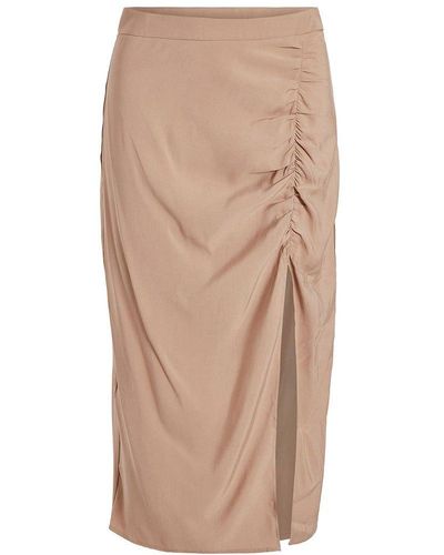 vila multicolor satin maxi skirt