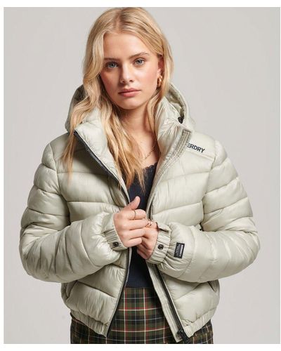 Superdry Code Tech Crop Softshe Jacket in Natural | Lyst