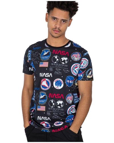 Alpha Industries Apha T-shirt Nasa Men Lyst White Seeve Orbit in Short Industries for T | Man
