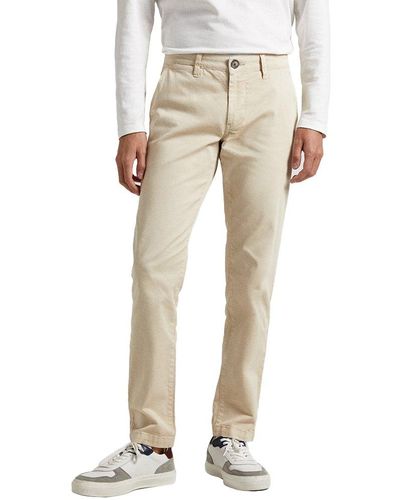 Natural Pepe Jeans Pants Slacks And Chinos For Men Lyst