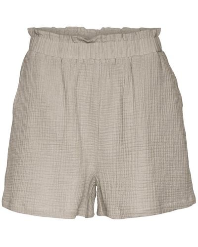 Vero Moda Natai High Waist Shorts - Gray