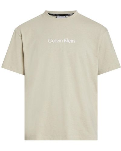 Calvin Klein Cavin Kein Cofort Deboed Ogo Hort Eeve T-hirt in White for Men  | Lyst