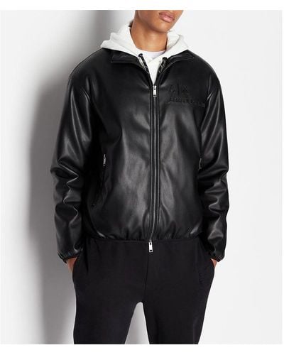 Armani Exchange Leather jackets for Men | Online Sale up to 55% off | Lyst